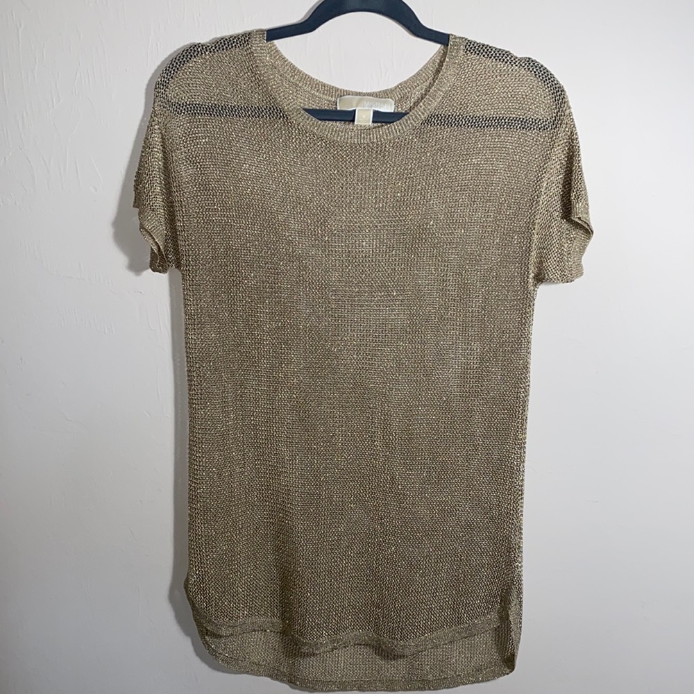 Michael Kors Gold, Mesh, Blouse/Top. Size S